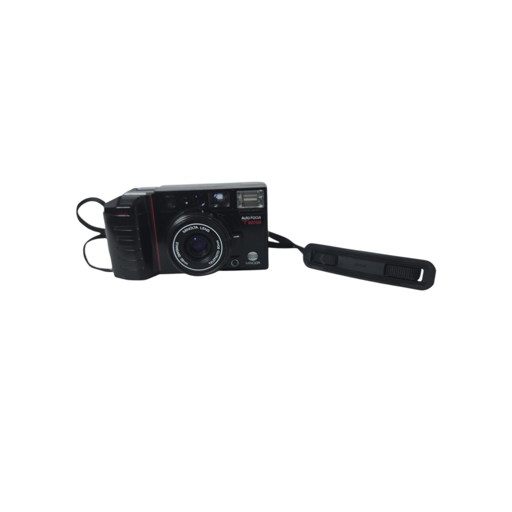 Minolta AF-Tele 35mm Film Camera Dual Lens 38mm 60mm Black Vintage Point/Shoot